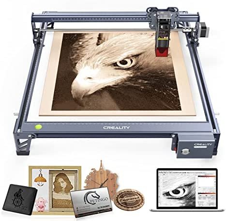 Creality CR-Laser Falcon 10W Graveur laser, machine de découpe et de gravure laser DIY de plus grande précision, point compressé 10000 mm/min Gravure laser pour bois, métal, acrylique