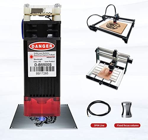 Module de gravure laser 40W, puissance optique 5,5W, with Magnetic Eye Protection Shield, Semiconductor Blue Light Fixed Focus Laser, Cutting PVC, Acrylic, Wood