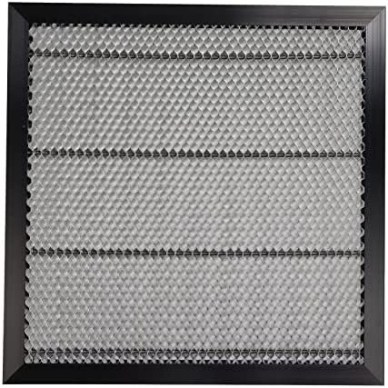 SOMK Table de Travail en Nid d’abeille pour Graveur Laser, Table de Découpe Laser en Alliage D’aluminium 400X400Mmx22Mm Lit de Découpe Laser pour Machine de Gravure, Machine CNC, pour Bois, Acrylique