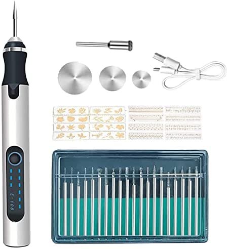 Stylo Graveur Électrique, Outil Graver Bricolage, Outils de Gravure Multifonction Mini Stylo Graveur sans Fil Graveur Verre Pour Bricolage Bijoux Métal Verre Pierre Plastique Bois