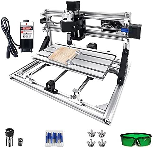 VEVOR Graveur Laser CNC 3018 2.5W Machine de Gravure 3 Axe DIY Graveur Bois Contrôle GRBL CNC Frraiseuse Graveuse Laser Machine à Graver Profilé d’Aluminium 2020 pour Bois Acryliques PVC PCB Argent