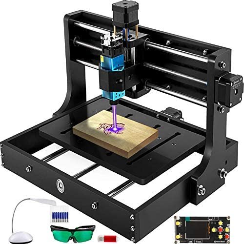 VEVOR Kit de Graveur Laser 3020 5,5 W, Kit de Machine de Gravure de Laser 300 x 200 x 40 mm, Kit de Routeur CNC 3020 Contrôle GRBL, Kit de Graveur Laser Bricolage Laser CNC Contrôleur Hors Ligne