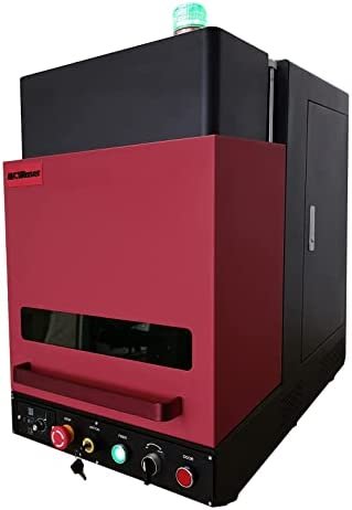 MCWlaser Raycus Enclosed Marqueur laser en fiber de découpe laser 50W avec axe rotatif de 69mm
