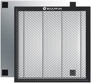 SCULPFUN Table En Nid D'abeille Pour Graveur Laser, Plan De Travail Laser En Nid Dabeille Accessoires De Machine De Gravure De Graveur Laser 400 Mm X 400 Mm X 22 Mm Coupe Nette Et Lisse